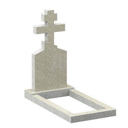 Памятник из серого гранита 12